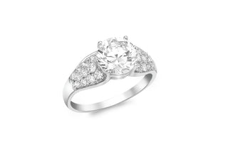 9ct White Gold Cubic Zirconia Dress Ring