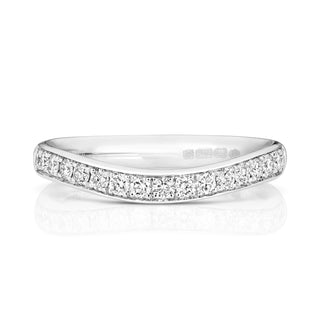 18ct White Gold 0.34ct Diamond Set Shaped Eternity Ring