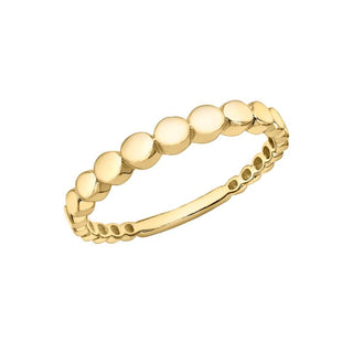 9K Yellow Gold Graduated-Circles Ring