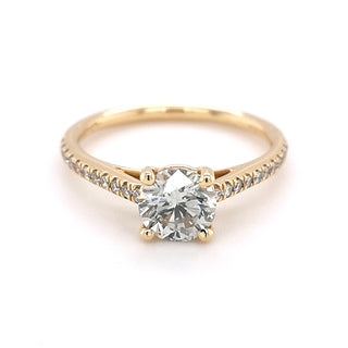 18ct Yellow Gold 1.00ct Round Brilliant Cut Diamond Ring