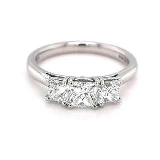 Platinum 1.49ct Diamond Trilogy Ring