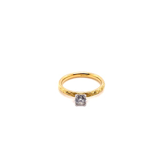 18ct Yellow Gold 0.40ct Diamond Solitaire Engagement Ring