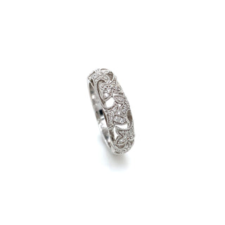 18K White Gold 0.23ct Diamond Filigree Ring