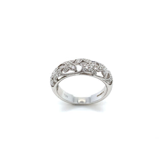 18K White Gold 0.23ct Diamond Filigree Ring