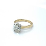 18ct Yellow & White Gold Oval Solitaire Ring