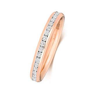 9ct Rose Gold Diamond Eternity Ring