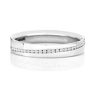 9ct White Gold 0.13ct Wedding Band