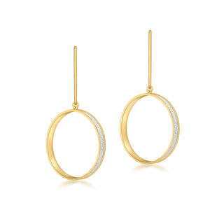 9K Yellow Gold Stardust Drop Earrings