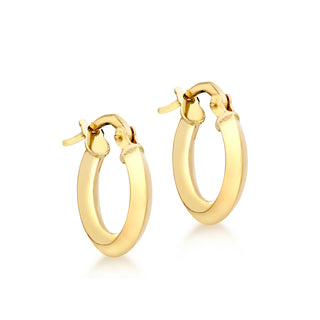 9K Yellow Gold Creole Hoop Earrings