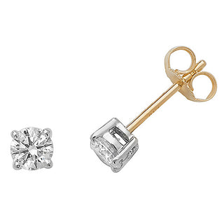 18K Yellow Gold 0.65ct Diamond Stud Earrings