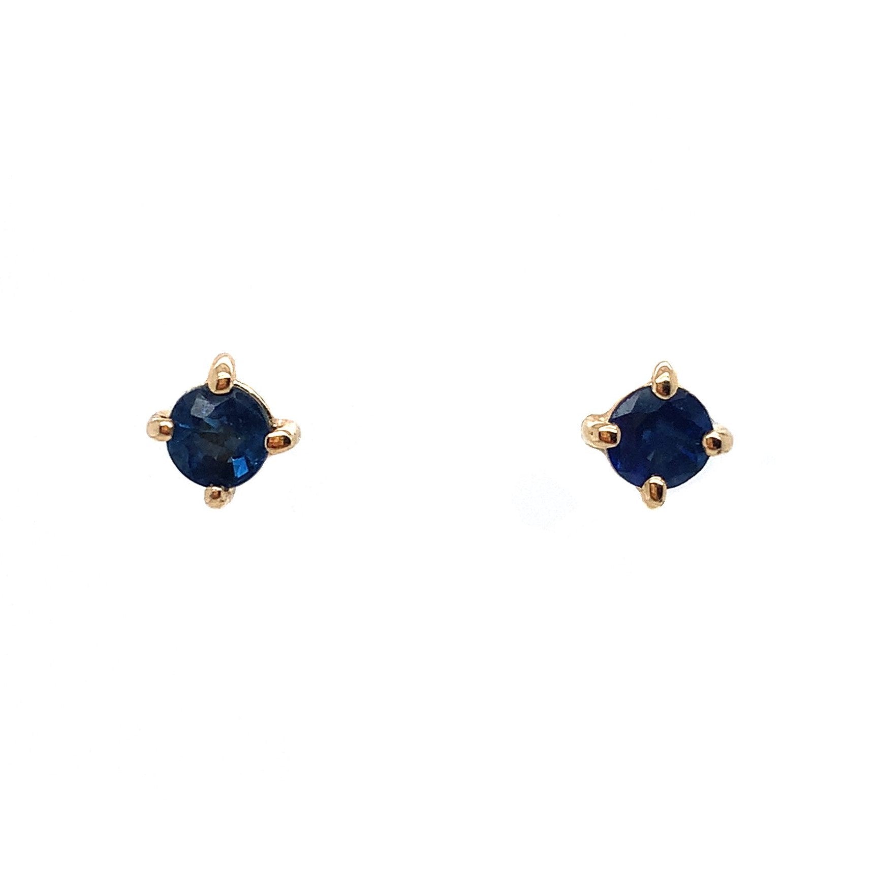 14K Yellow Gold buy Sapphire Stud Earrings