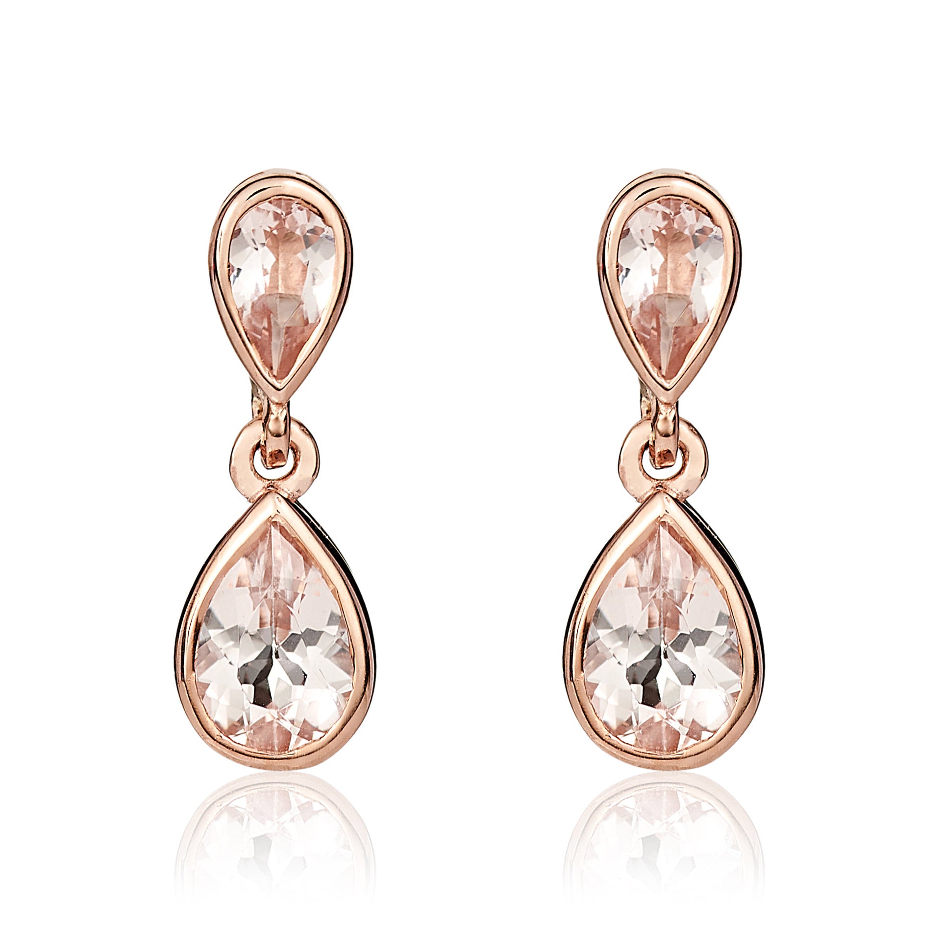 Morganite Drop Earrings – Yen Jewellery