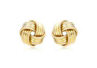 9ct Yellow Gold Knot Stud Earrings