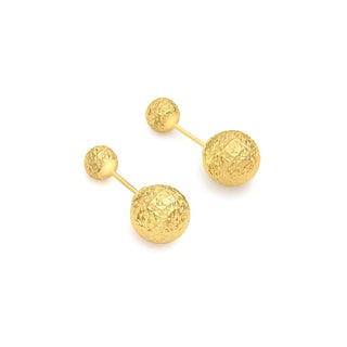 9K Yellow Gold Reversible Ball Stud Earrings