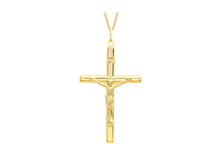 9K Yellow Gold Crucifix Pendant