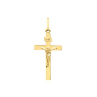 9K Yellow Gold Polished Crucifix Pendant