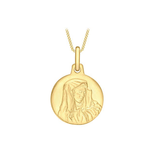 9K Yellow Gold Holy Mary Pendant