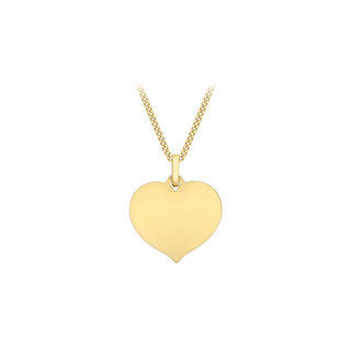 9K Yellow Gold Heart Pendant