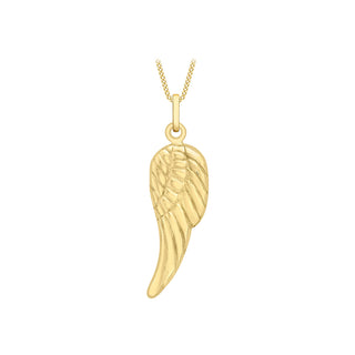 9K Yellow Gold Angel Wing Pendant