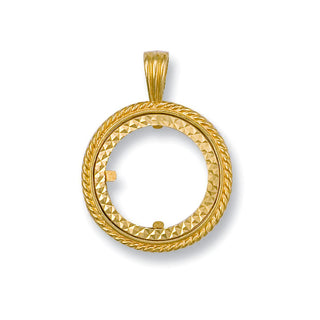 9K Yellow Gold Half Sovereign Pendant