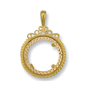 9K Yellow Gold Fancy Sovereign Pendant