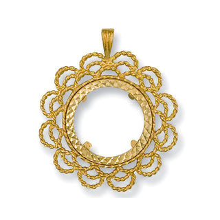 9K Yellow Gold Fancy Sovereign Pendant