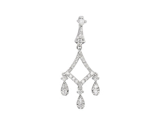 9ct White Gold Diamond Pendant