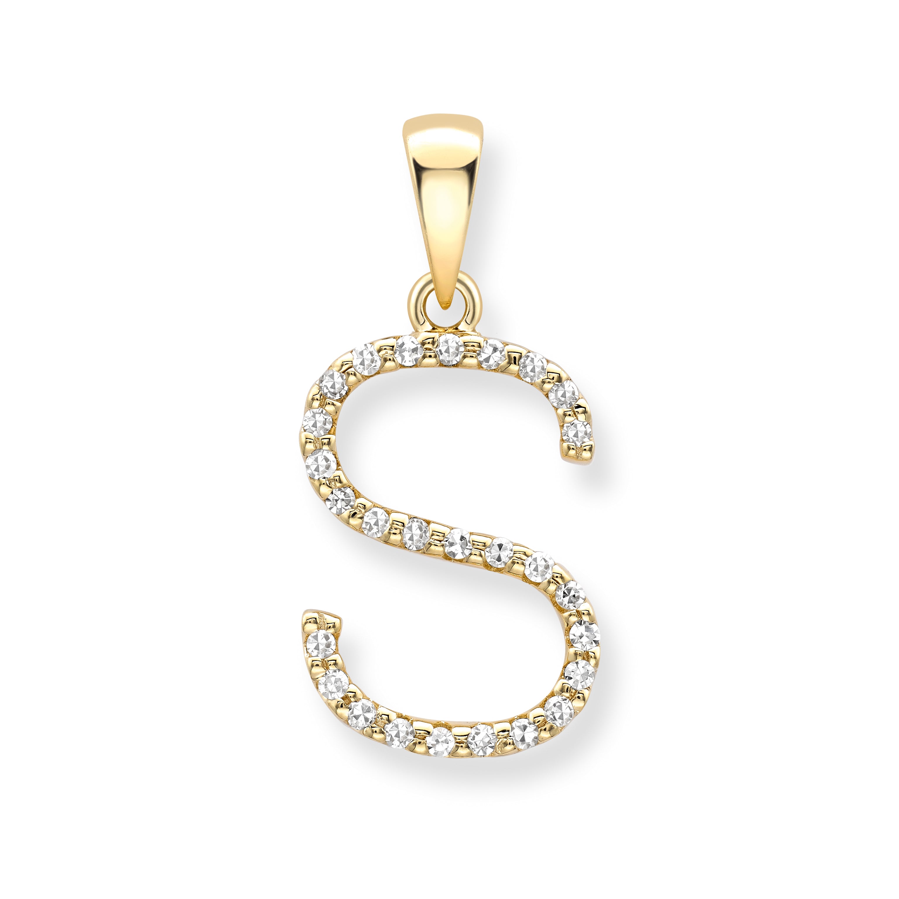 Large diamond hot sale initial pendant