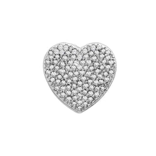 9K White Gold 0.10ct Diamond Heart Slider Pendant
