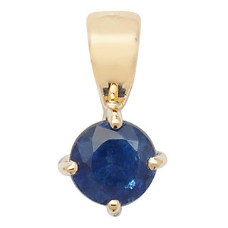 9ct Yellow Gold Round Sapphire Pendant