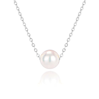 9K White Gold Akoya Pearl Necklace