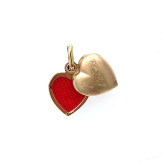 9K Yellow Gold 'Je l'aime' Heart Locket