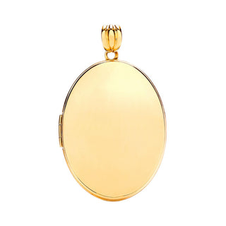 9K Yellow Gold Oval Shaped Plain Locket