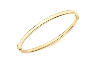 9K Yellow Gold Children's Plain Bangle