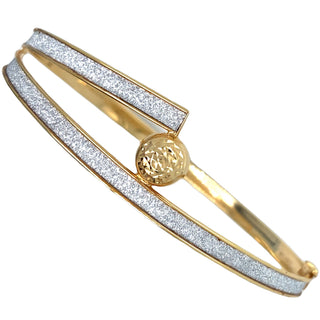 9K Yellow Gold Stardust Bangle