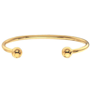 9K Yellow Gold Solid Torque Bangle