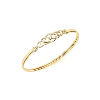 9K Yellow Gold 9mm Celtic Bangle