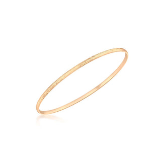 9K Rose Gold 2.5mm Diamond Cut Round Bangle