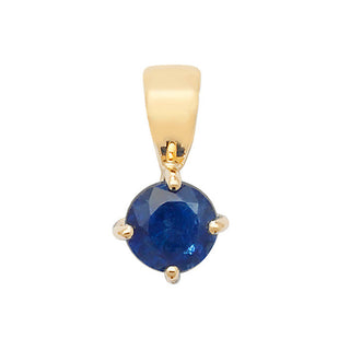 9ct Yellow Gold Round Sapphire Pendant