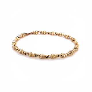 9K Yellow Gold Bubble Link Bracelet