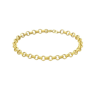 9K Yellow Gold 160 Hollow Round Belcher Bracelet