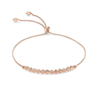 9K Rose Gold Ball + Chain Bracelet