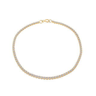 9K Yellow Gold Flexible CZ Tennis Bracelet/ 7.5"