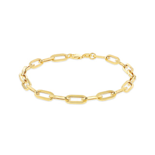 9K Yellow Gold Paper Chain Bracelet