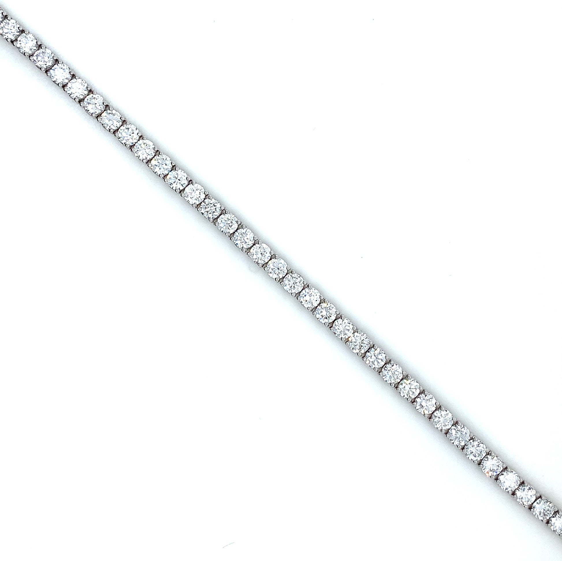 18K White Gold Diamond Tennis Necklace