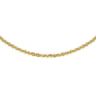 9K Yellow Gold Criss Cross Chain 16"