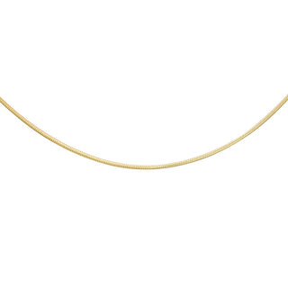 9K Yellow Gold Round Snake Chain /16’’