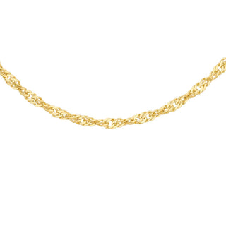 9K Yellow Gold 30 Diamond Cut Twist Curb Chain /16’’