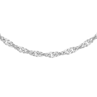 9K White Gold 20 Twist Curb Chain /16’’