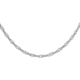 9K White Gold Twist Curb Chain /20"